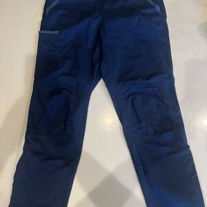 Navy Carhartt Woman's Rugged Flex Pants XL Loose Fit Workwear Chinos EUC